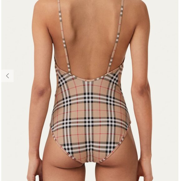 *BNWT* Burberry Delia Plaid-Print One-Piece Swimsuit Size Small - Picture 4 of 5